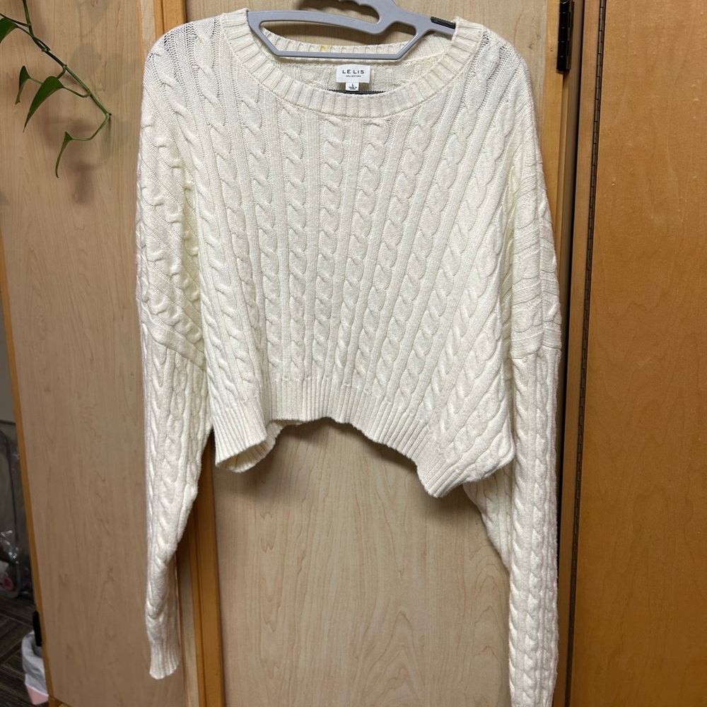 white sweater